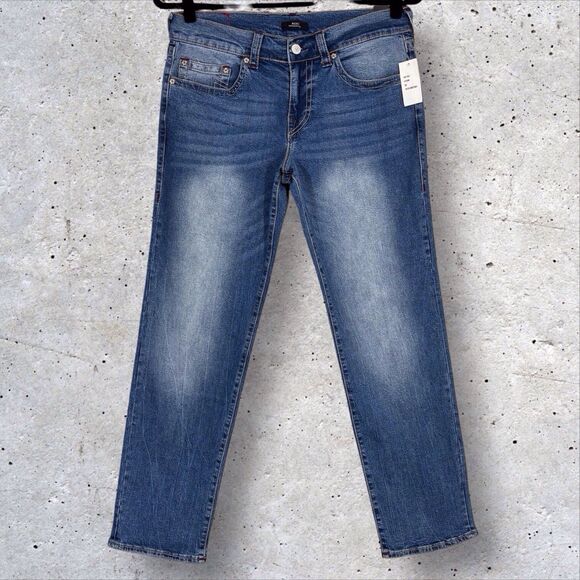 True Religion Relaxed Straight Jeans Ricki Women’s 30 Fits 35x32 Ghost Wave NWT - Picture 3 of 15